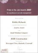 Pride In The Job Award
